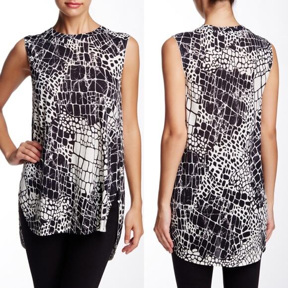 Vince Croc Print Muscle Tank Top - Picture 5 of 5